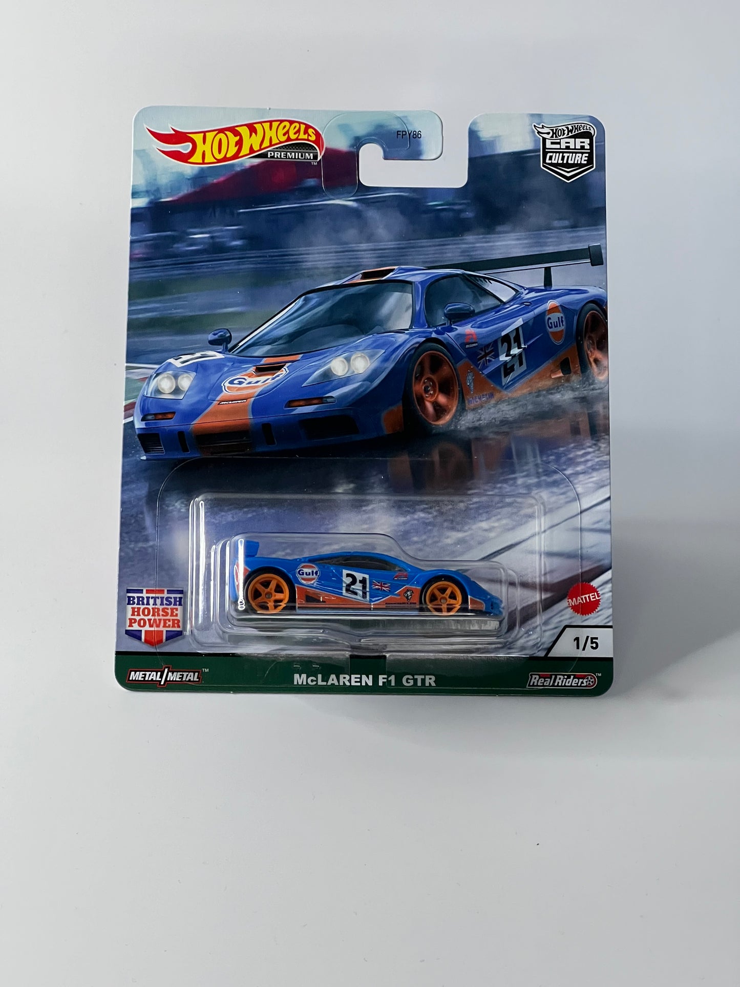 Hotwheels McLaren British horsepower McLaren F1 gulf
