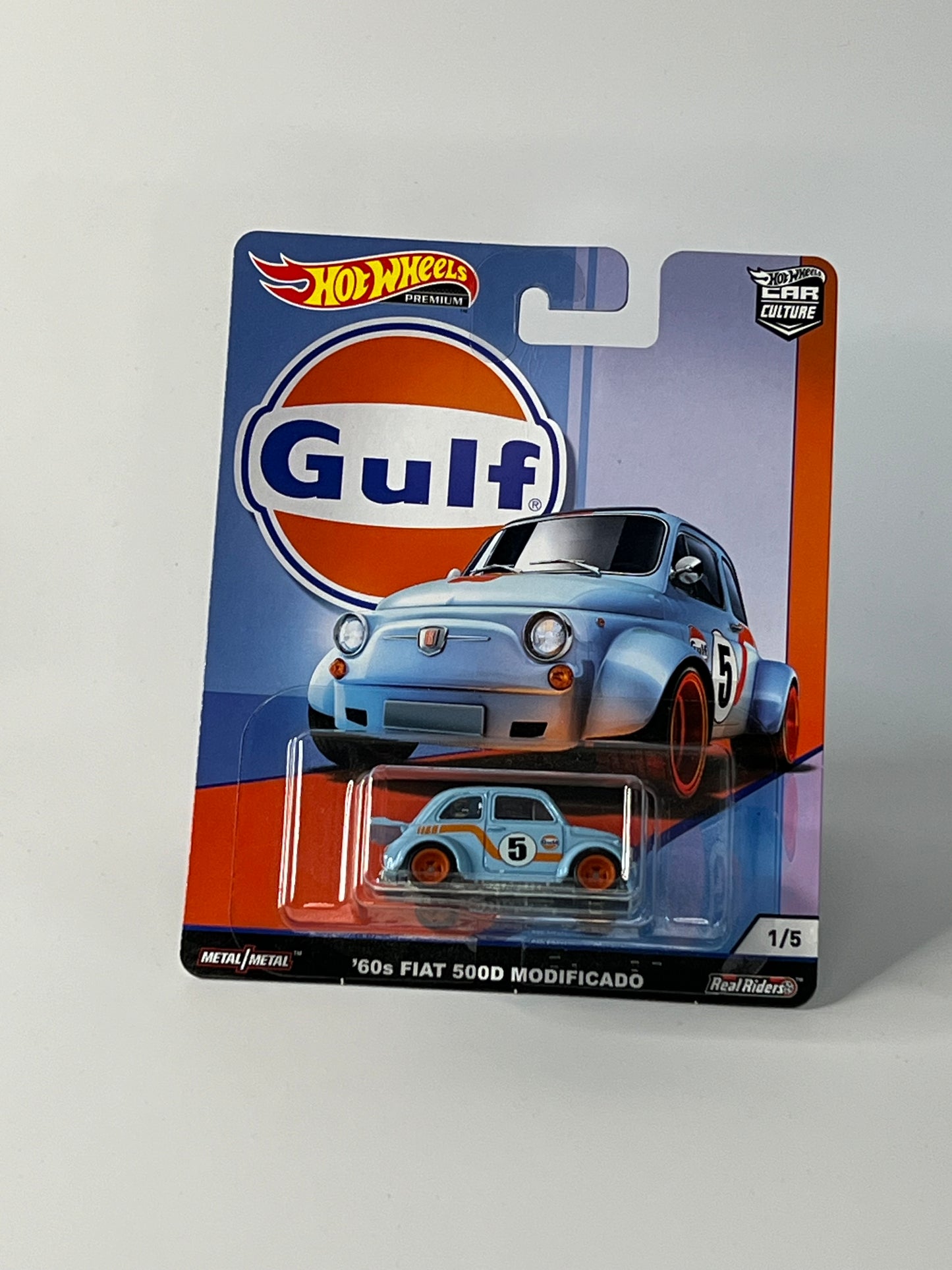*DAMAGED* Hot Wheels 2019 Gulf '60s Fiat 500D Modificado