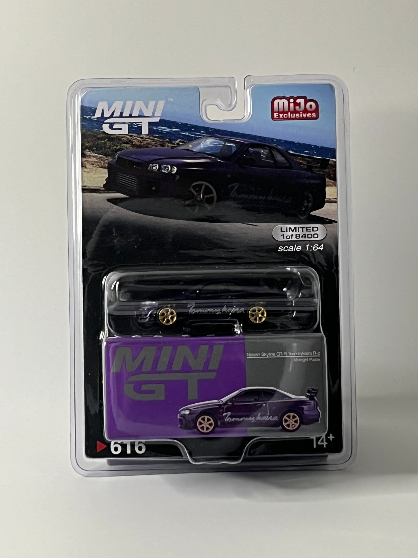 Mini gt Nissan Skyine GT-R Tommy purple r34