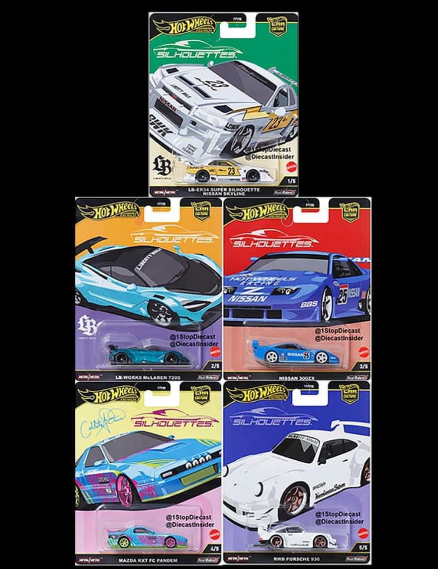 PRE ORDER hotwheels premium silhouette set