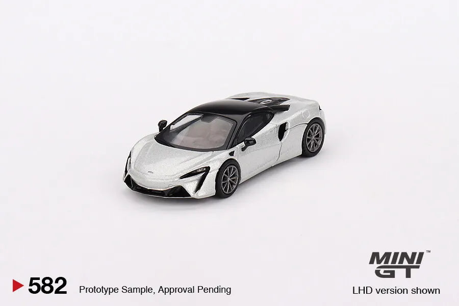 Mini GT #582 - McLaren Artura Ice Silver RHD Model Car