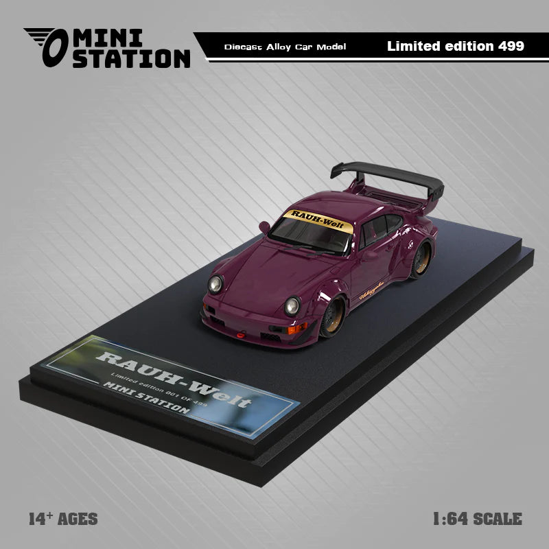 Mini Station Porsche RWB 964 Metallic Purple without figure