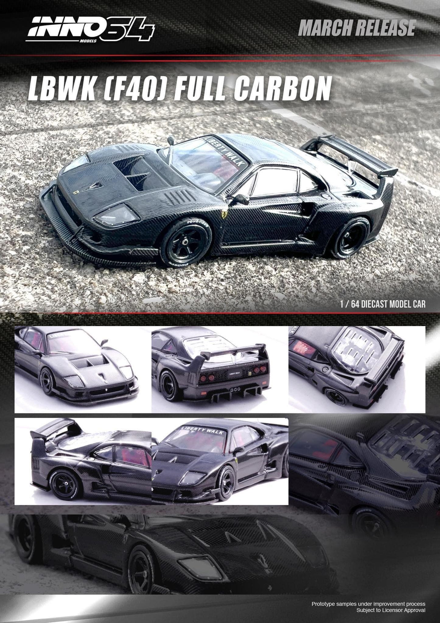 Inno 64 Ferrari LBWK (F40) FULL carbon edition 2024 release