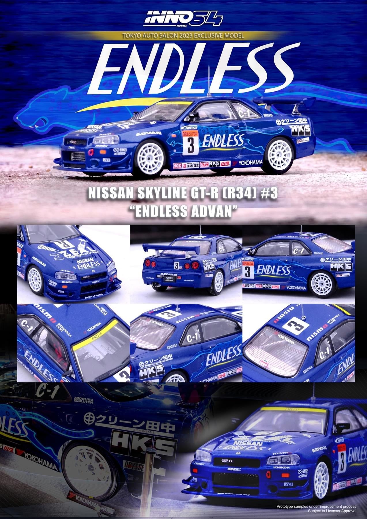 inno 64 Nissan skyline r34 endless advan Tokyo auto saloon exclusive model