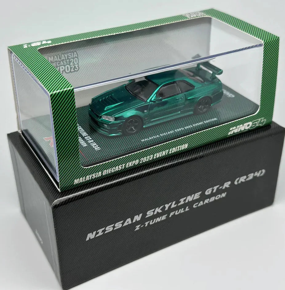 INNO64 Nissan Skyline GT-R (R34) Z-Tune Full Carbon Malaysian Diecast Expo Special Edition