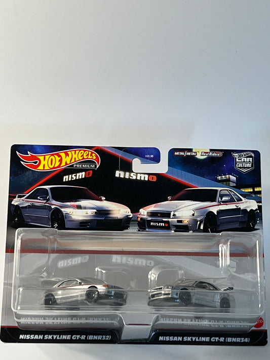 Hot Wheels Twin Pack Nismo Nissan Skyline GTR (BNR32), Nissan Skyline GTR (BNR34)