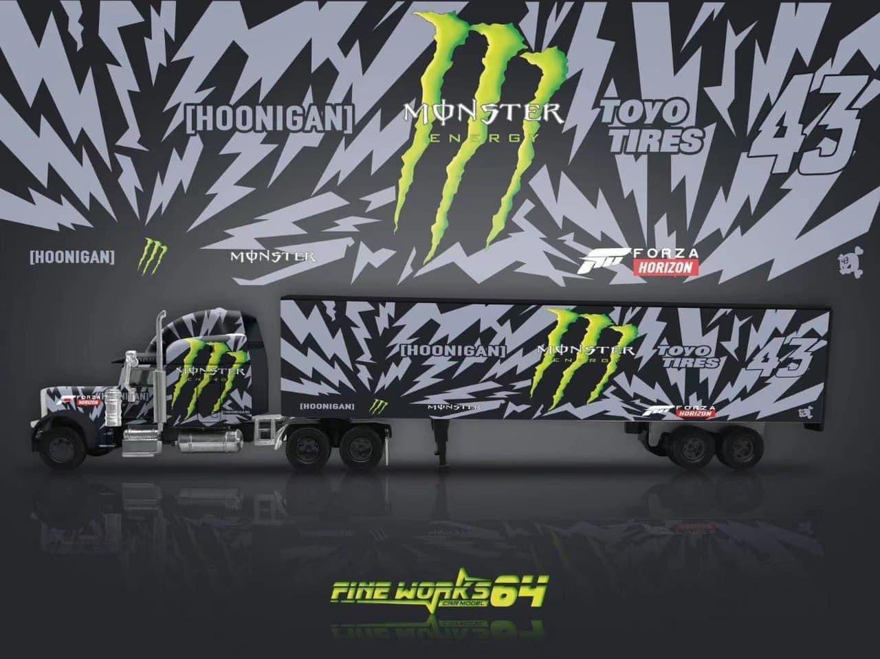 Fine Works 64 - Peterbilt Semi-Trailer - Hoonigan / Monster