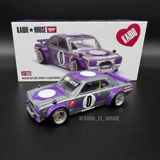 Kaido house x mini gt Nissan skyline 2000gt purple /silver CHASE