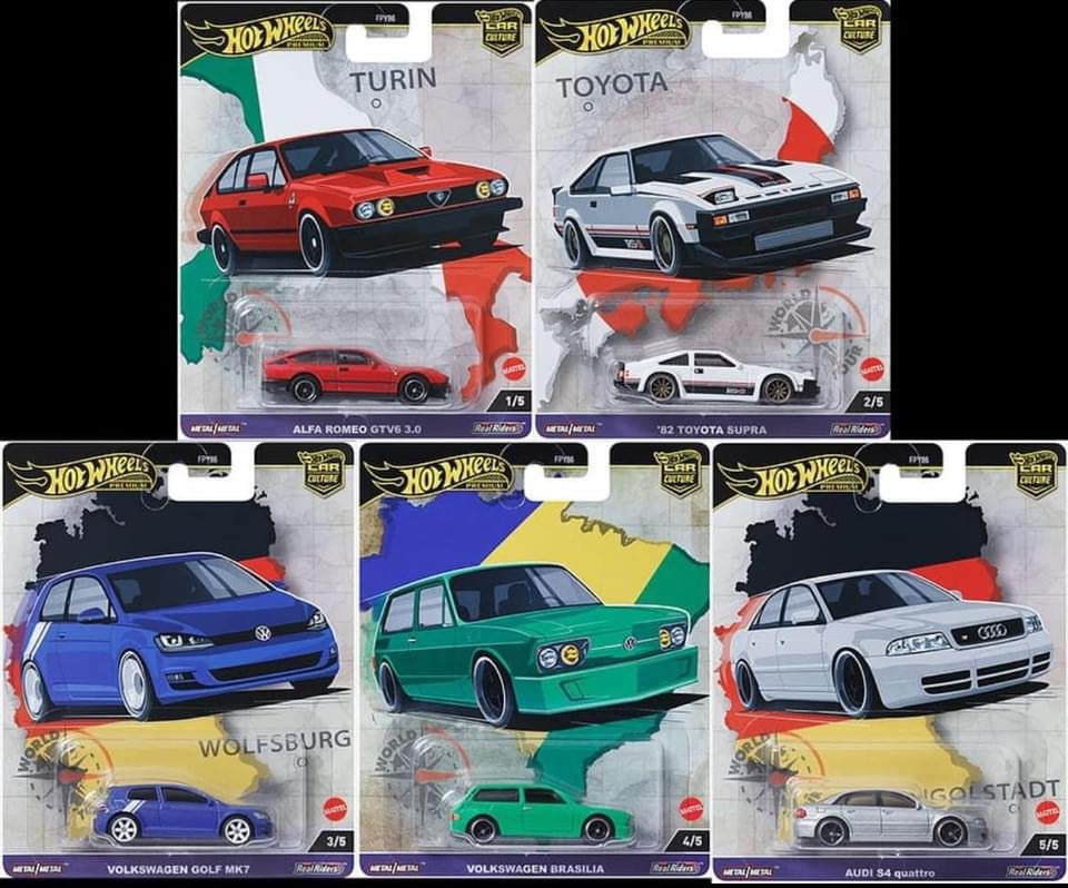 Hot Wheels Car Culture 2024 World Tour Set of 5