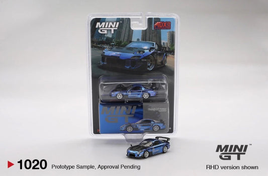 MINI GT MDX MAZDA RX-7 RE-AMEMIYA CHROME BLUE MALAYSIA DIECAST EXPO  2025