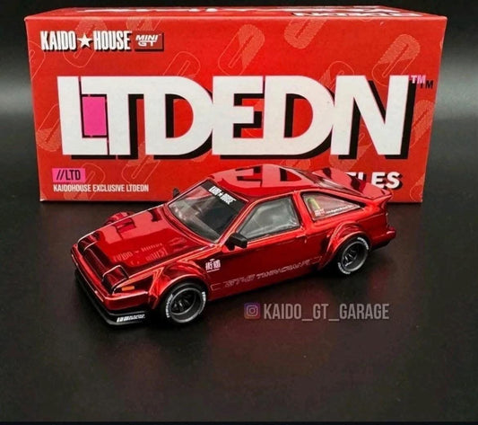 KAIDO HOUSE 1/64 LTD EDN Toyota AE86 chrome red LADC exclusive