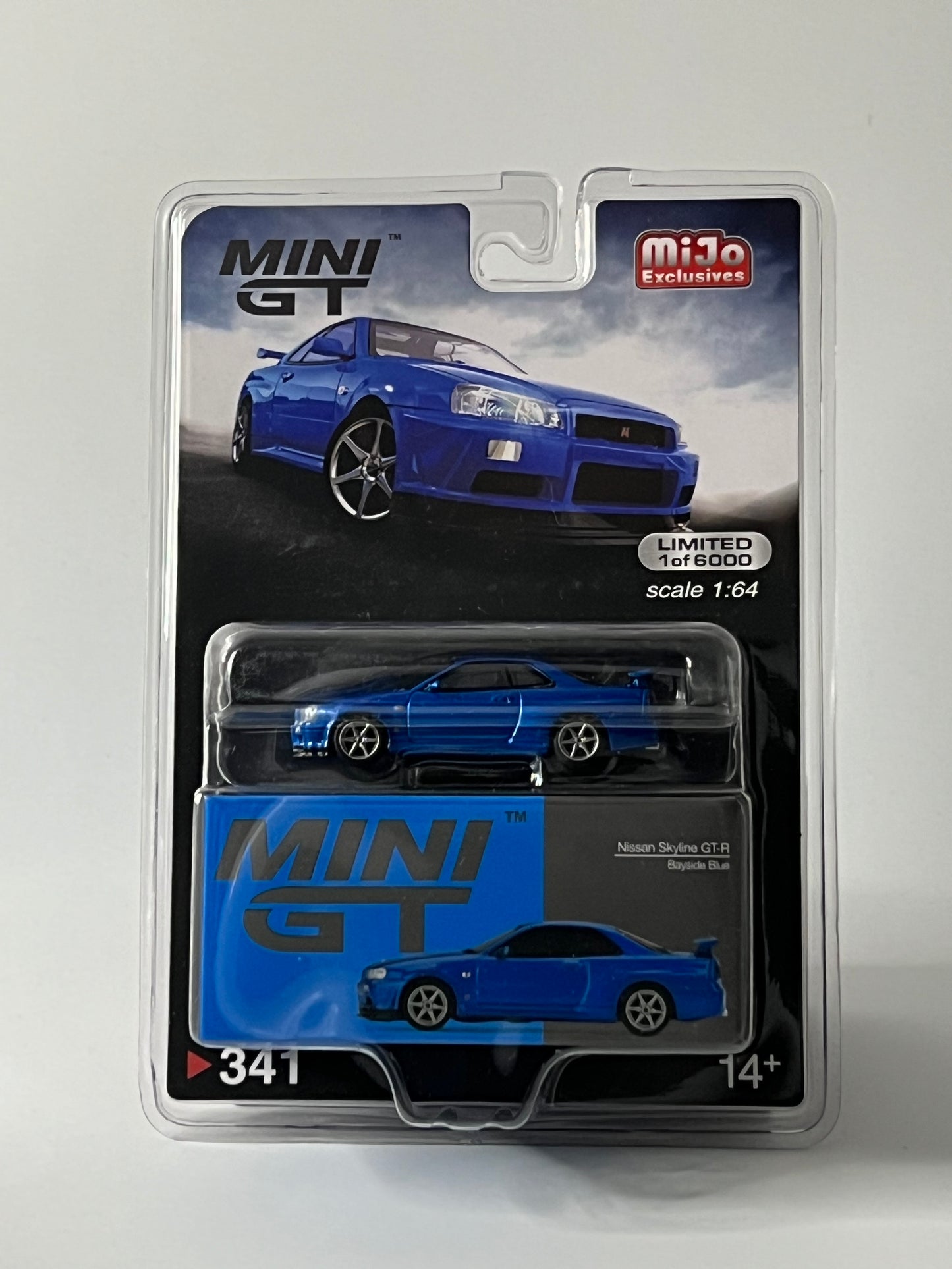 Mini GT Nissan skyline r34 bayside blue mijo exclusive limited