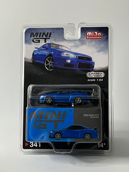 Mini GT Nissan skyline r34 bayside blue mijo exclusive limited