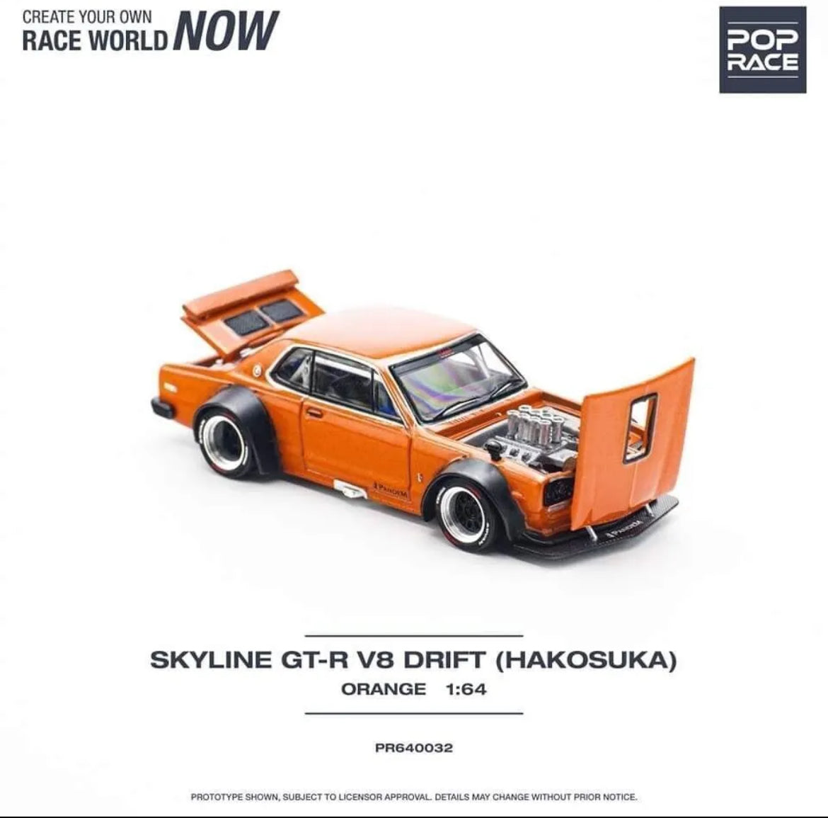 Pop Race Nissan Skyline GT-R V8 Drift (Hakosuka) Orange