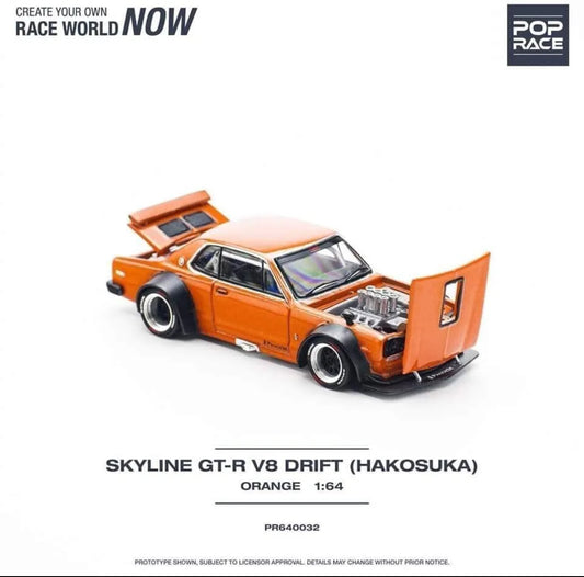 Pop Race Nissan Skyline GT-R V8 Drift (Hakosuka) Orange