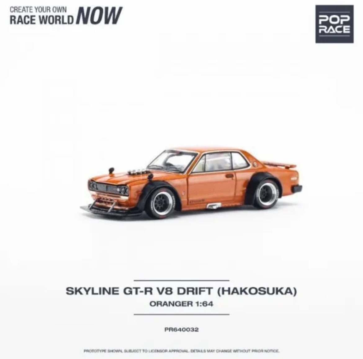 Pop Race Nissan Skyline GT-R V8 Drift (Hakosuka) Orange