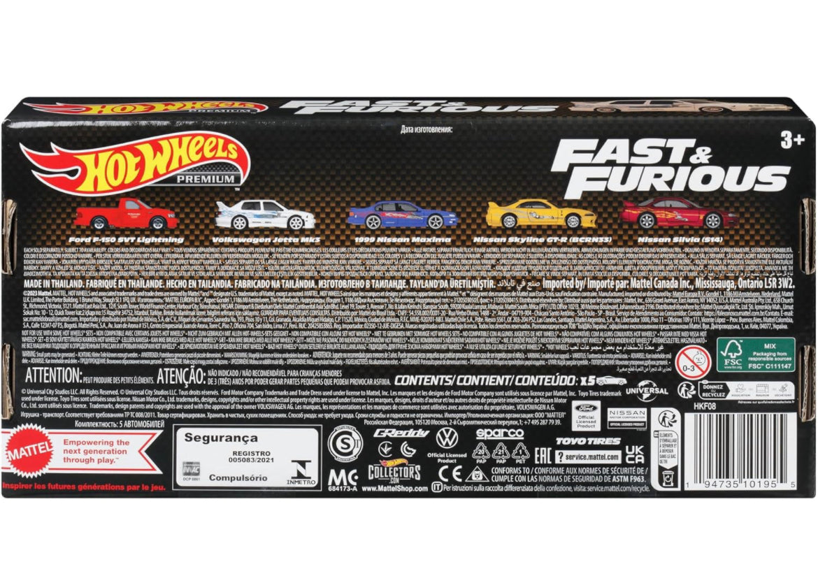 Hot Wheels Cars, Premium Fast & Furious Bundle box set