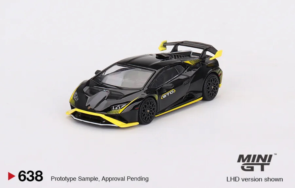 Mini GT #638 Lamborghini Huracán STO Nero Noctis