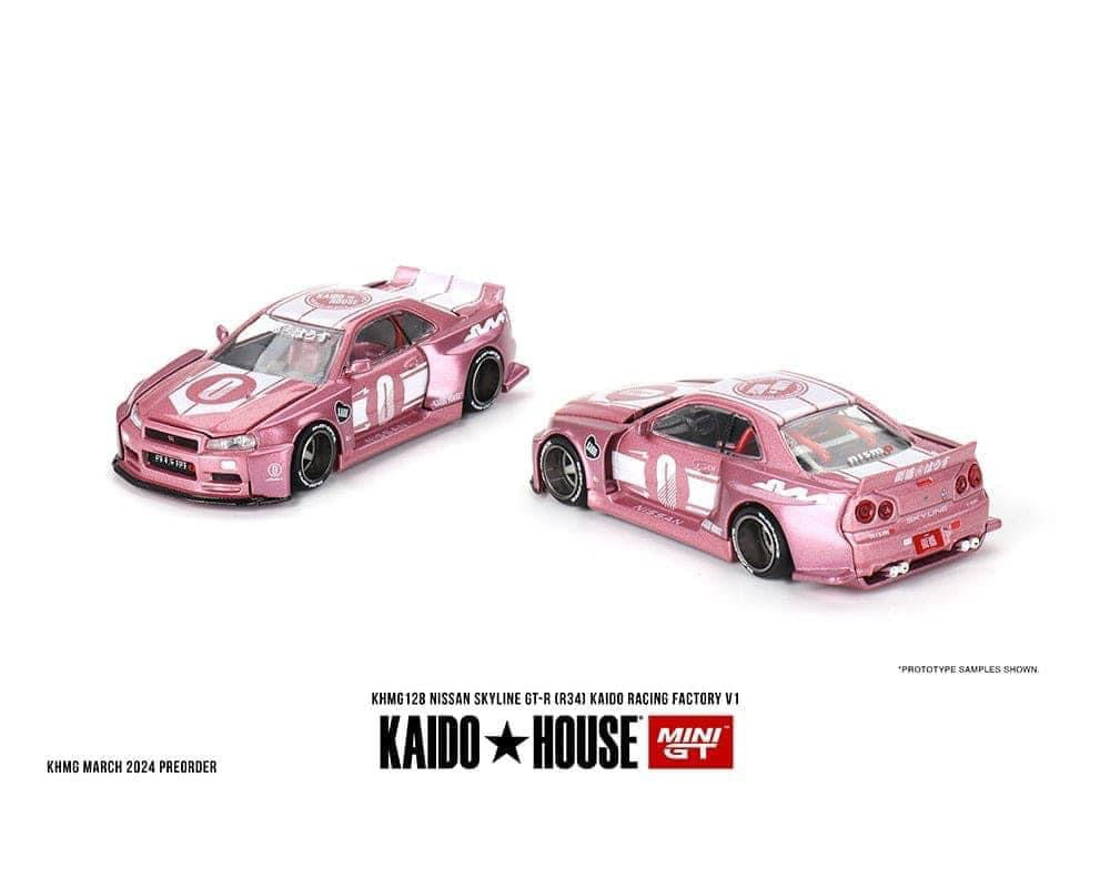 Mini GT Kaido House 128 Nissan Skyline GT-R (R34) Kaido Racing