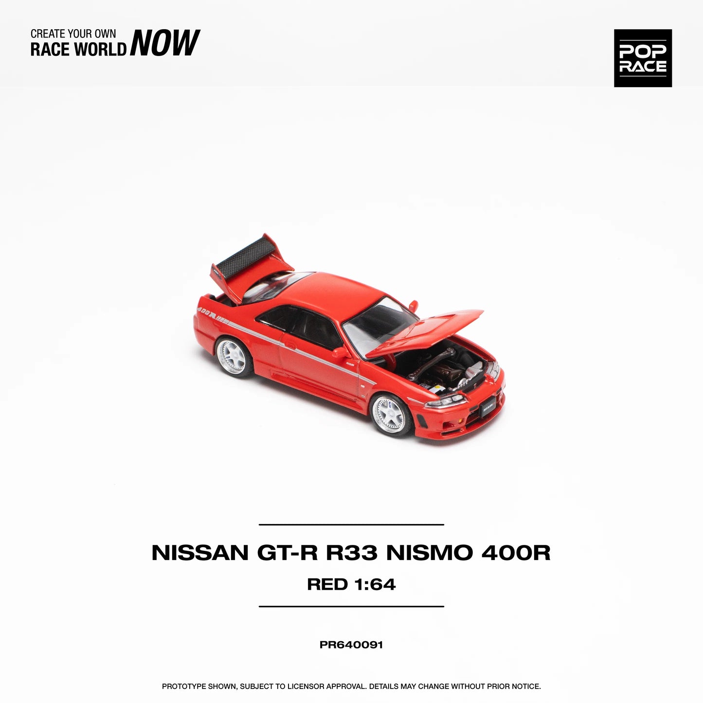 Pop Race Nissan GT-R R33 NISMO 400R Red