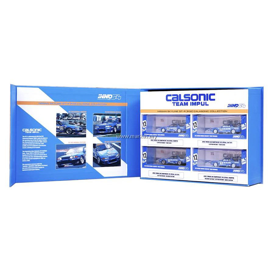 Inno 64 Nissan skyline box set of 4 calsonic edition