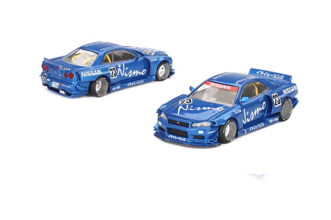 KAIDO HOUSE X MINI GT NISSAN SKYLINE R34 blue #055