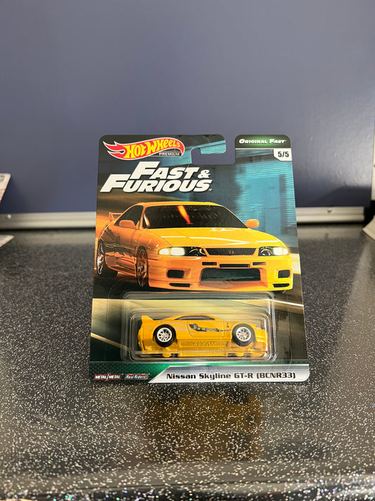 Hotwheels fast and furious original fast Nissan skyline GTR 33