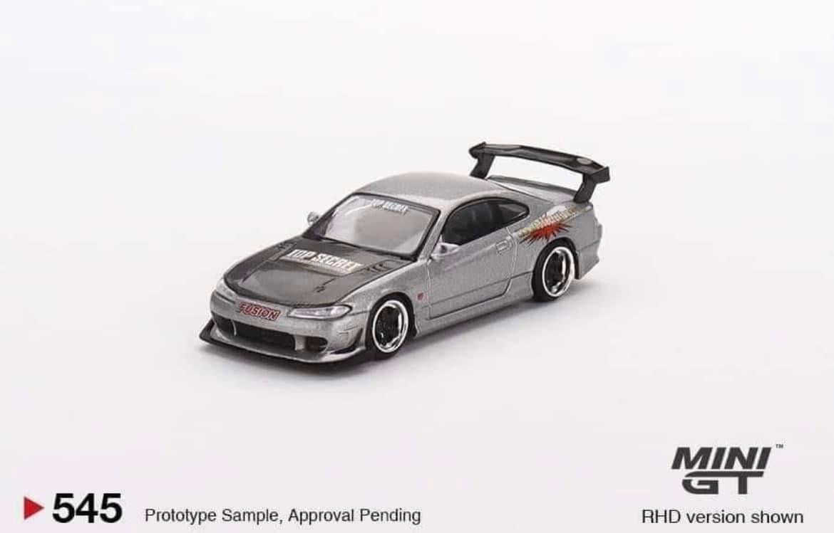 Mini GT  #545 Nissan Silvia Top Secret (S15) Silver