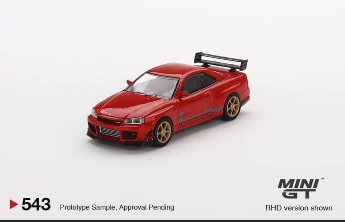 MINI GT #543 NISSAN GT-R R34 TOMMYKAIRA R-Z RED