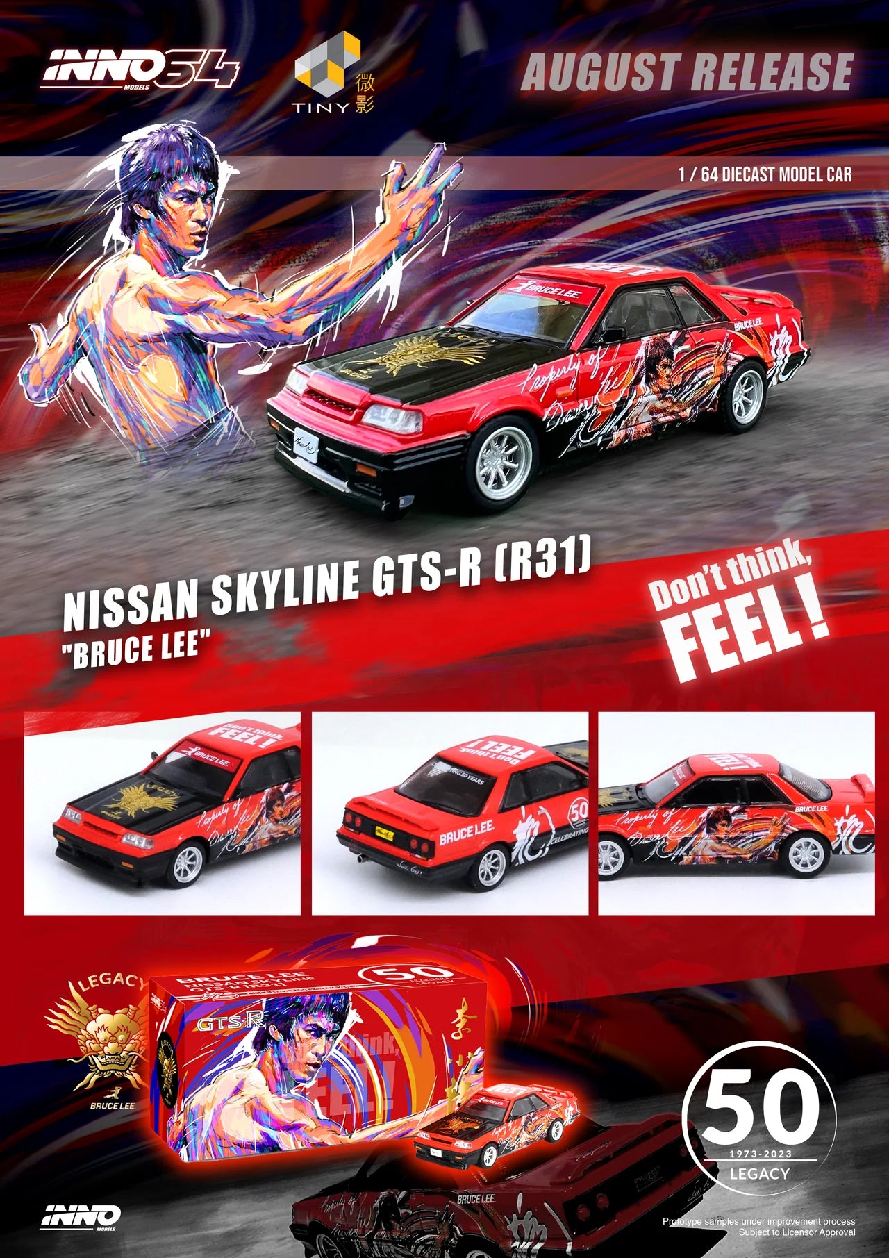 Inno64 x TINY Skyline GT-R's Series Honoring Bruce Lee's 50th Anniversary r31