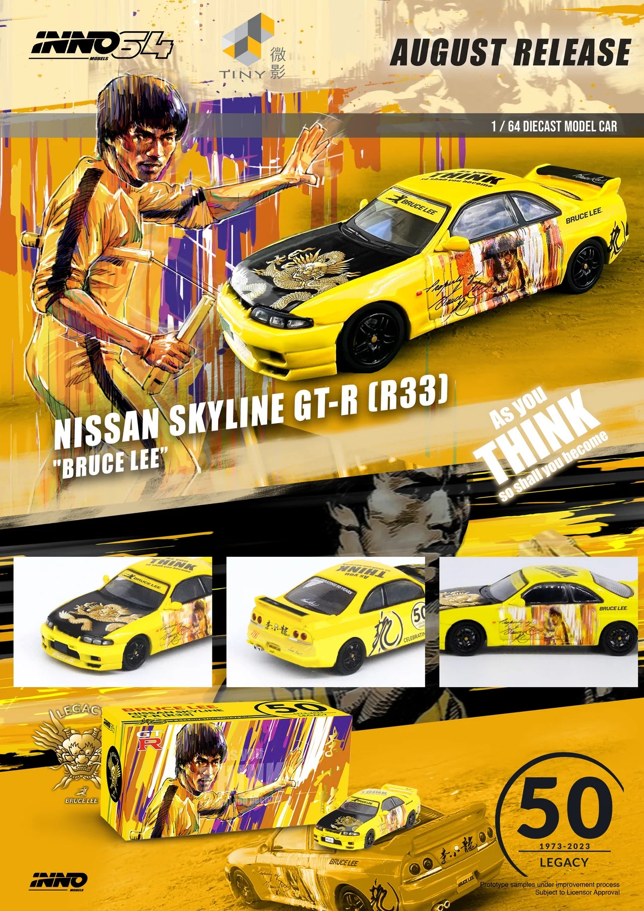 Inno64 x TINY Skyline GT-R's Series Honoring Bruce Lee's 50th Anniversary r33