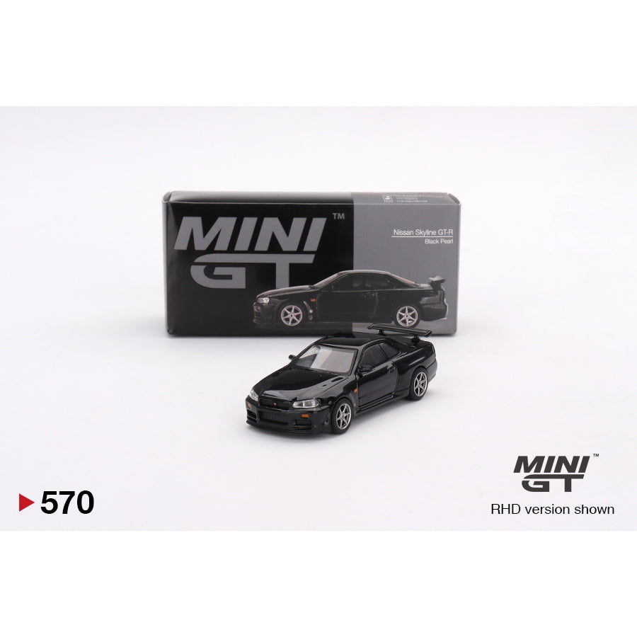 Mini GT #570 Nissan Skyline GT-R (R34) V-Spec Black Pearl