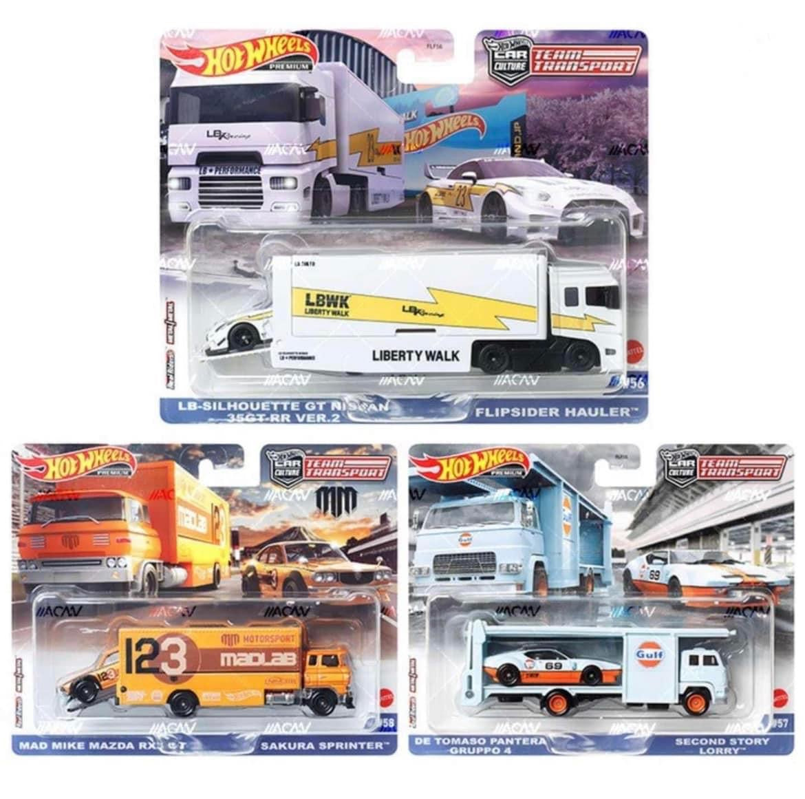 hotwheels 2023 team transport set of 3