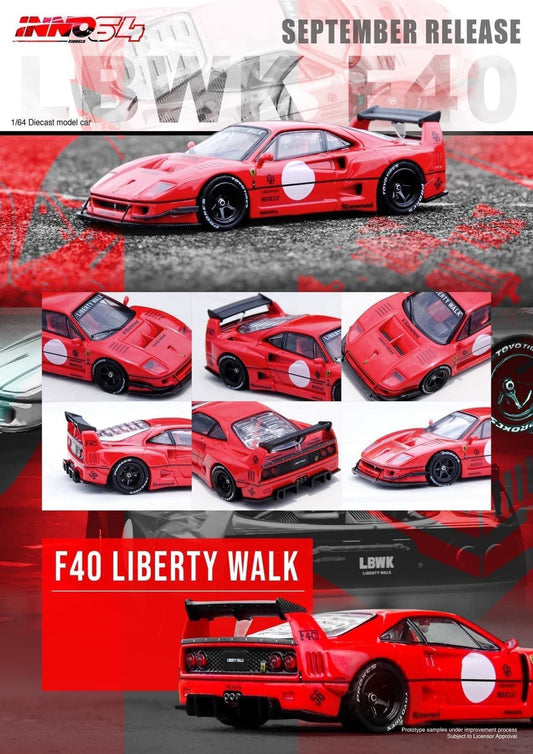 inno 64 Ferrari f40 lbwk red edition