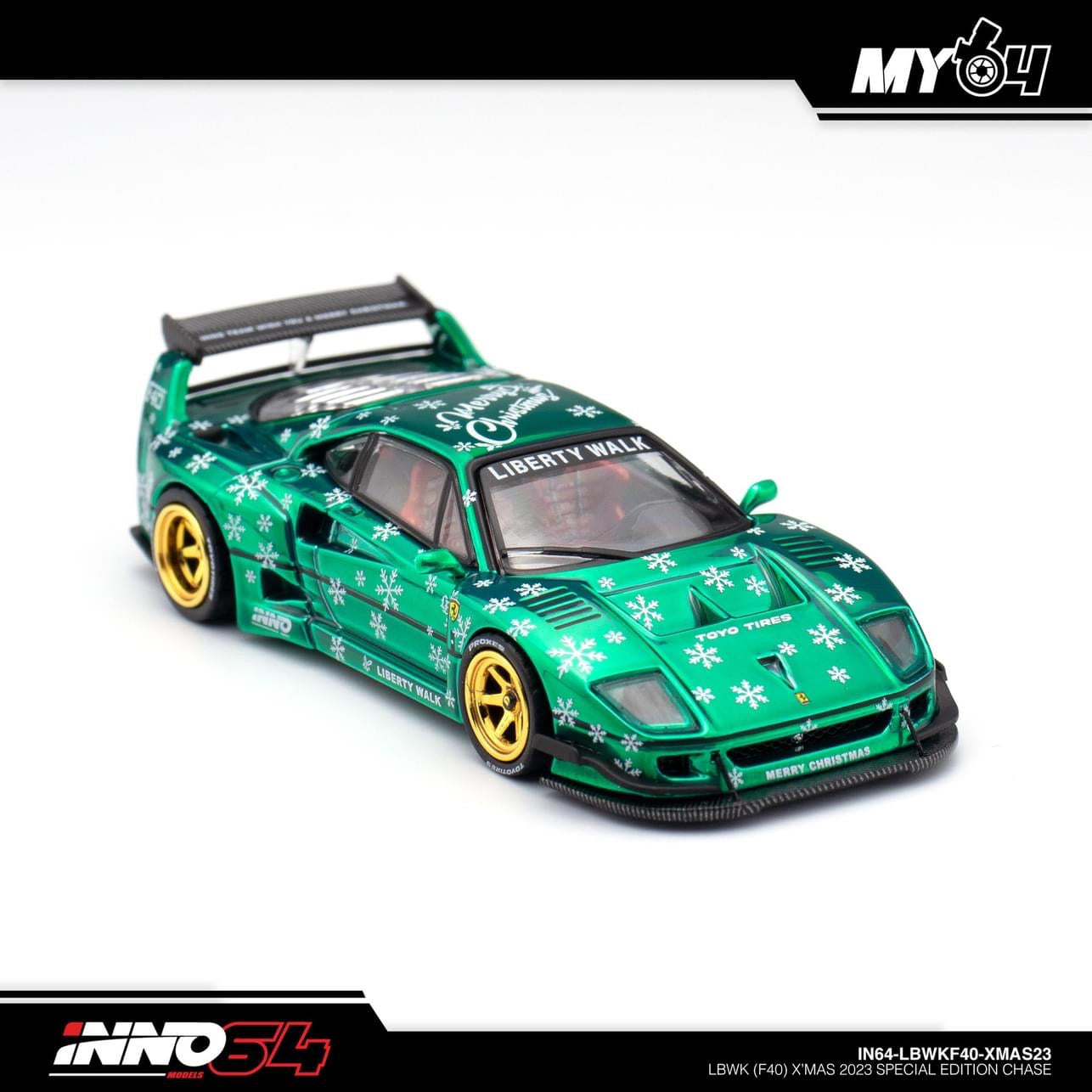 **CHASE EDITION** Inno64 Ferrari F40 LBWK Christmas 2023 SPECIAL EDITION