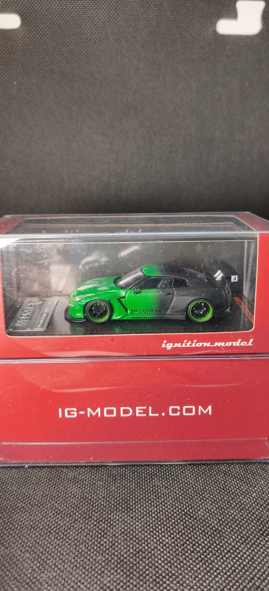 Ignition Model Liberty Walk LB Works Nissan 35GT RR Green and black Metallic