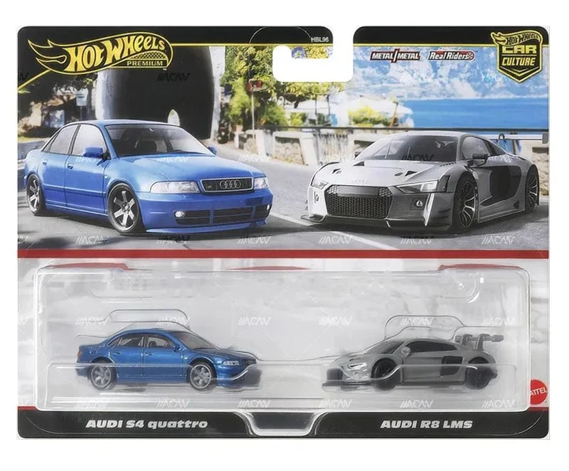 (Pre-Order) Hot Wheels Premium Car Culture Audi S4 Quattro & Audi R8 LMS 2-pack