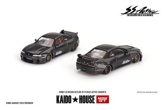 Mini GT x Kaido House No.116 Nissan Skyline GT-R (R33) Active Carbon R V1