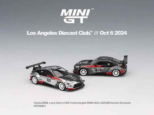 Mini GT Toyota GR86 Larry Chen's HKS #821 LADC Peterson Exclusive Chrome and Limited quantity edition