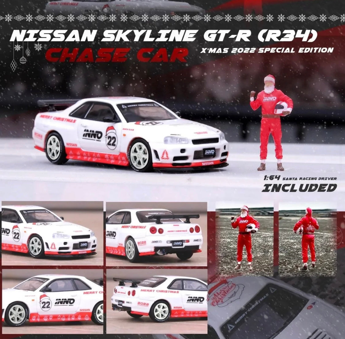 Inno 64 Nissan skyline r34 2022 Xmas chase edition